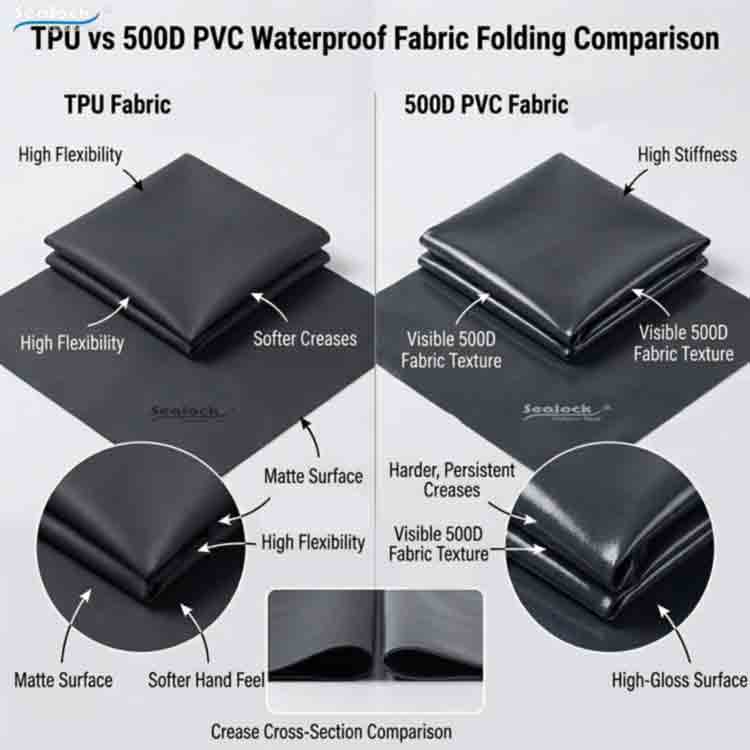 TPU Waterproof Bag Duffel ຂໍ້ໄດ້ປຽບຫຼາຍກວ່າການອອກແບບ PVC ແບບດັ້ງເດີມ