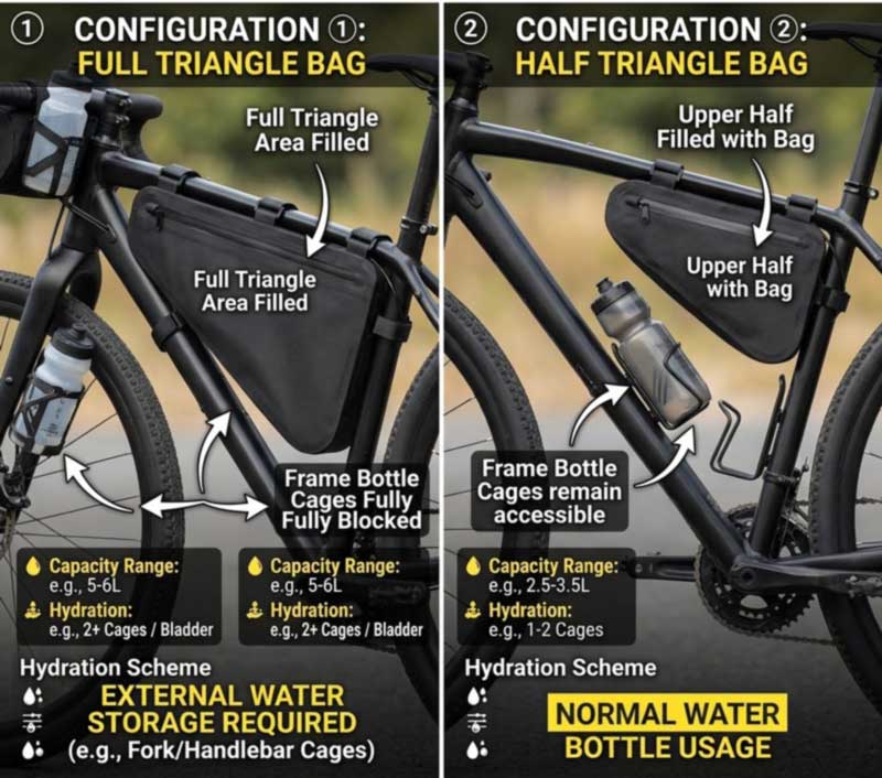 Bike Frame Bag ຜູ້ຜະລິດສໍາລັບຍີ່ຫໍ້ Bikepacking