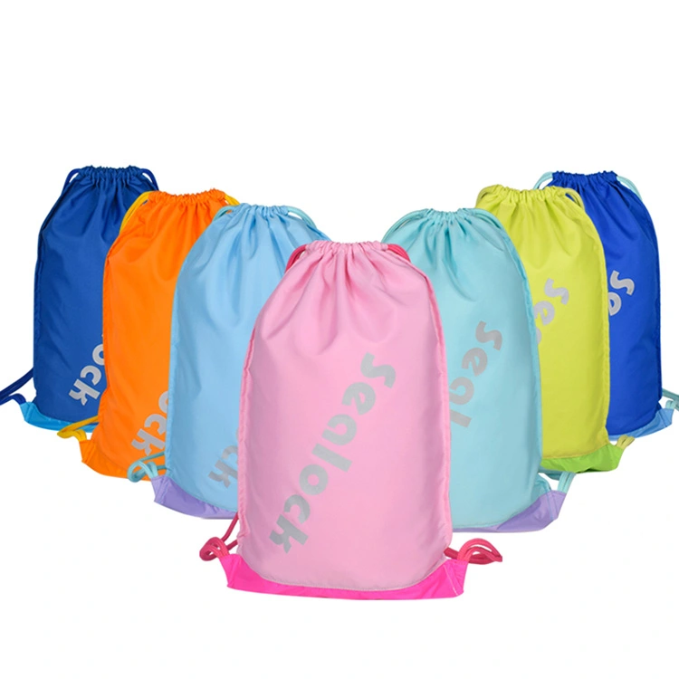 ຖົງຜ້າ Drawstring Bags 15 ລິດກັນນ້ໍາພາຍໃນທີ່ມີກະເປົ໋າເຊືອກສອງຊັ້ນ