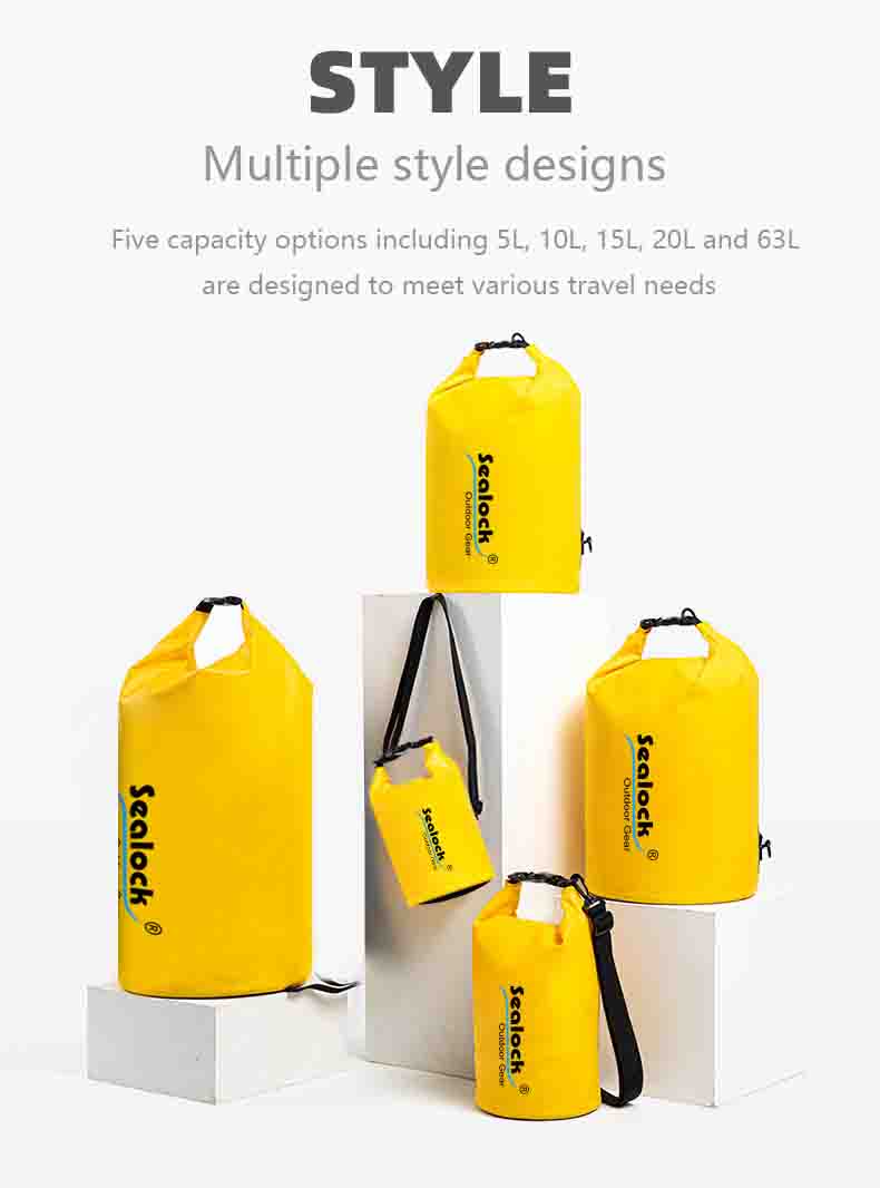 Five capacity options including 5L, 10L, 15L, 20L and 63L are designed to meet various travel needs
